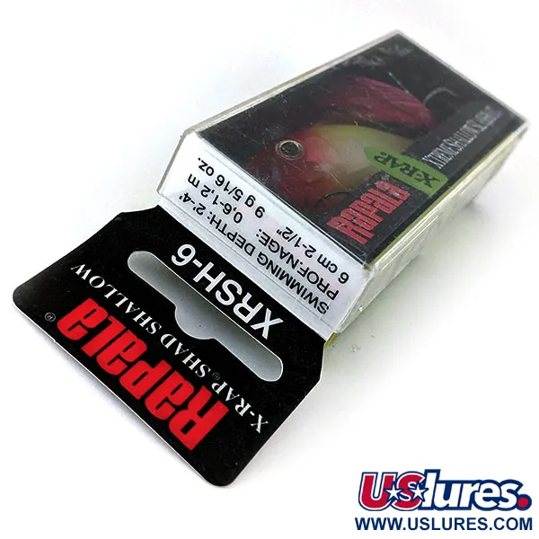 ​Rapala X-RAP Shad Shallow , 1/3oz Clown fishing lure #14499