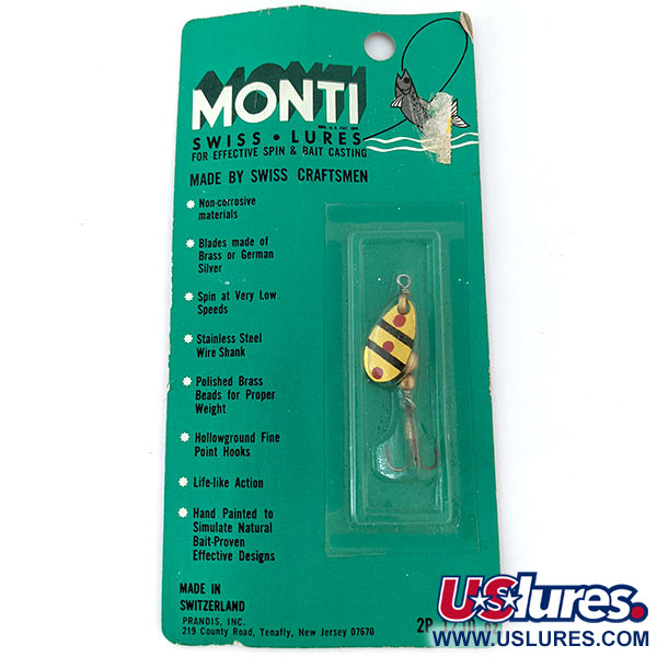   ​Monti Swiss Lures, 3/32oz Gold spinning lure #14579