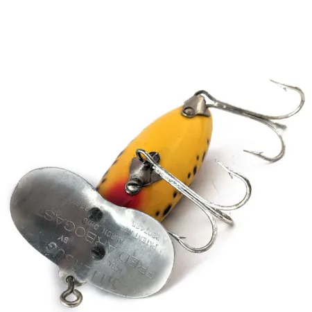 Vintage ​Fred Arbogast Jitterbug , 1/2oz Tiger fishing lure #14524