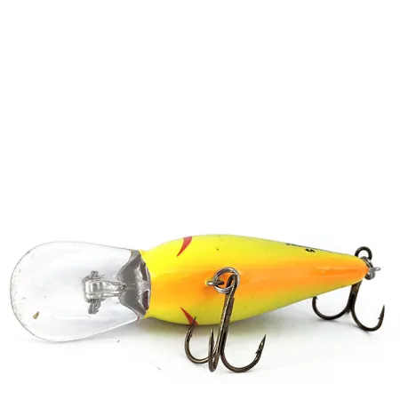 Vintage Bomber model B 4A, 1/4oz Chartreuse Black fishing lure #14528