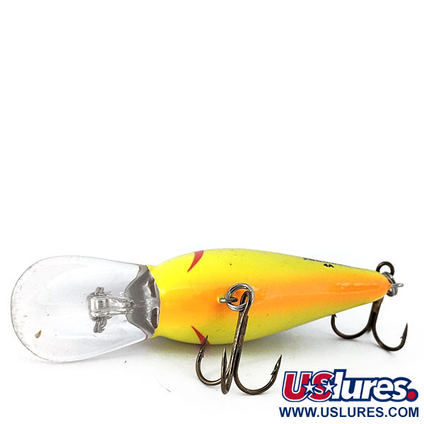 Vintage   Bomber model B 4A, 1/4oz Chartreuse Black fishing lure #14528