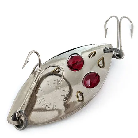 Vintage Eppinger Red Eye Wiggler , 1/2oz Nickel / Red Eyes fishing spoon #14532