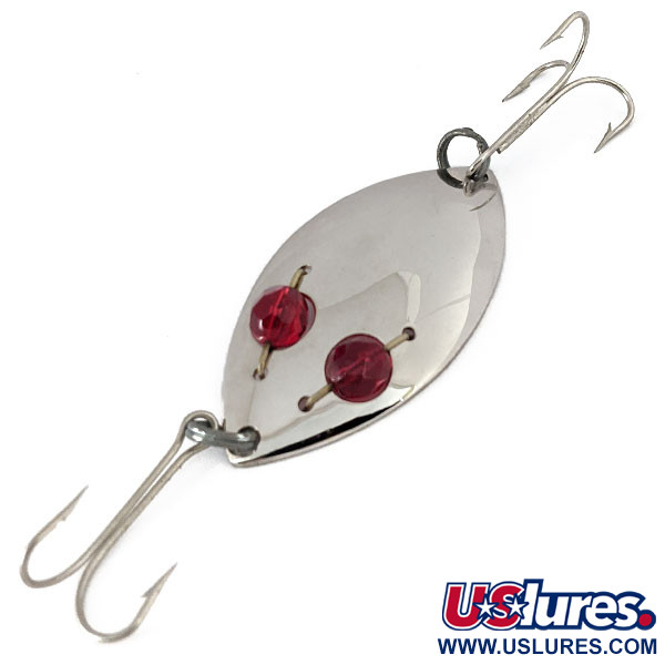 Vintage  Eppinger Red Eye Wiggler , 1/2oz Nickel / Red Eyes fishing spoon #14532