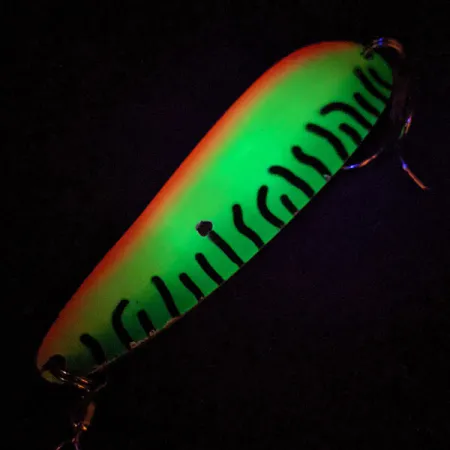 Vintage Gibbs Croc UV, 2oz Fire Tiger fishing spoon #14533