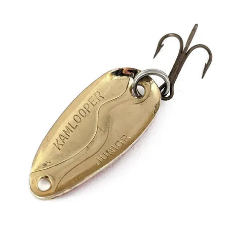Vintage Acme Kamlooper Junior, 1/4oz Red / White / Gold fishing spoon #14534