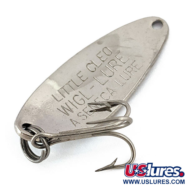 Vintage   Little Cleo Seneca, 1/4oz Nickel / Green fishing spoon #14541