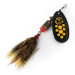 Vintage   Mepps Black Fury 3 Dressed (squirrel tail), 1/4oz Black / Yellow spinning lure #14543