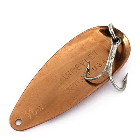 Vintage Eppinger Dardevle Dardevlet , 3/4oz Red / White / Copper fishing spoon #14549
