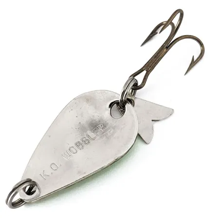 Vintage Acme K.O. Wobbler , 1/8oz Nickel fishing spoon #15831