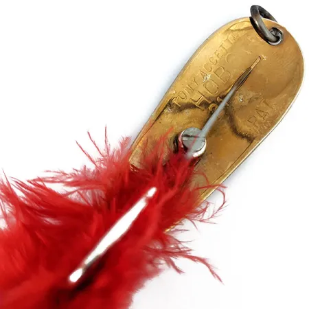 Vintage Tony Accetta HOBO, 2/5oz Gold / Red fishing spoon #14559