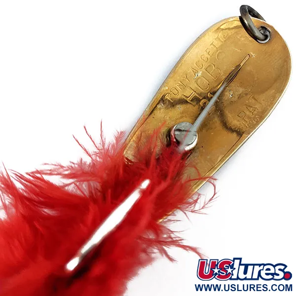 Vintage   Tony Accetta HOBO, 2/5oz Gold / Red fishing spoon #14559