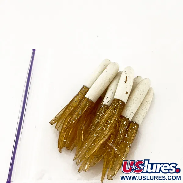 Creme Mini Tail soft bait 9pcs, Gold / White fishing #14575