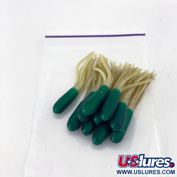 Creme Mini Tail soft bait 10pcs, Green / Yellow fishing #14576