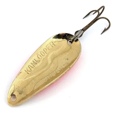 Vintage Acme Kamlooper, 2/5oz Gold / Orange fishing spoon #14597