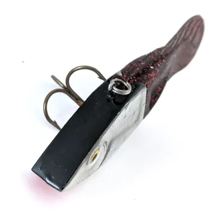 Vintage Berkley PowerBait Power Rattle, 2/3oz Silver / Red Glitter fishing lure #14609