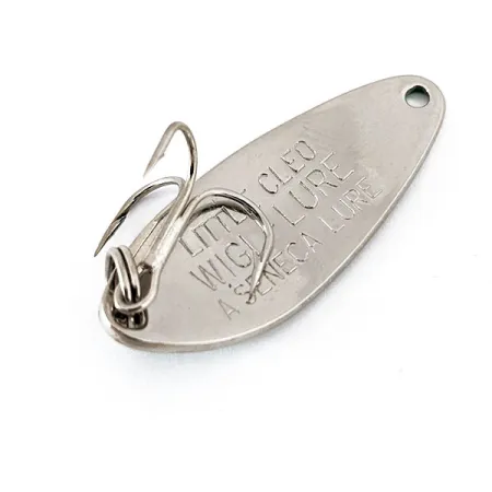 Vintage Seneca Little Cleo, 1/4oz Nickel / Green fishing spoon #14633