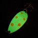 Vintage   Acme Little Cleo Glow, 3/4oz White / Pink / Nickel Glow in Dark fishing spoon #14635