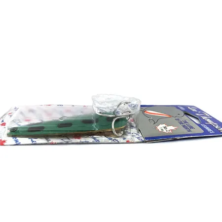 Len Thompson #2, 1oz Green / Black / Brass fishing spoon #14680