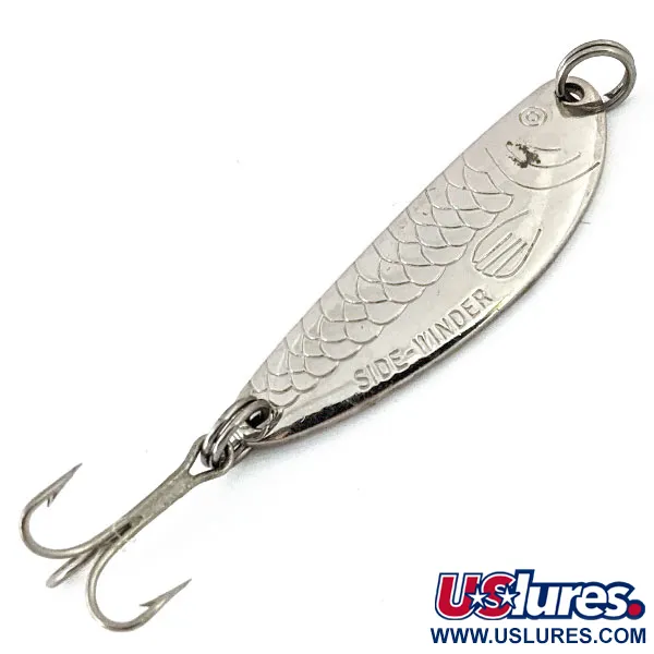 Vintage  Acme Side-Winder S180, 1/8oz Nickel fishing spoon #14692