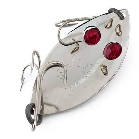 Vintage Eppinger Red Eye Wiggler, 1/2oz Nickel / Red Eyes fishing spoon #14699