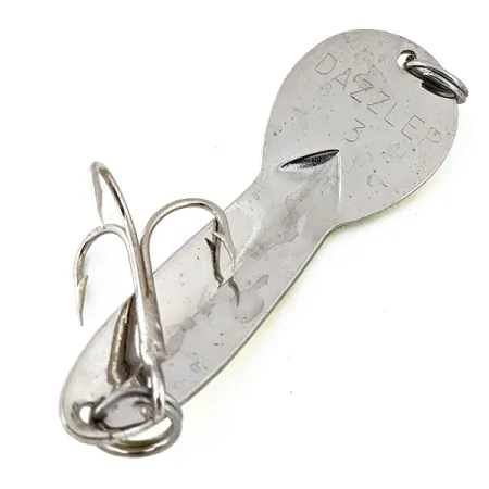 Vintage Acme Dazzler #3 UV, 3/5oz Yellow / Red / Nickel fishing spoon #14700