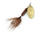 Vintage  Yakima Bait Worden’s Original Rooster Tail 2, 1/8oz Gold spinning lure #14721
