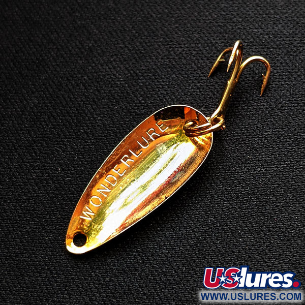 Vintage  Acme Wonderlure, 1/32oz Gold fishing spoon #14727