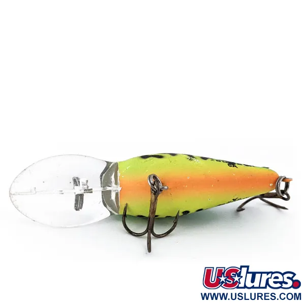 Vintage Bomber model 6A, 2/5oz Fire Tiger fishing lure #14733