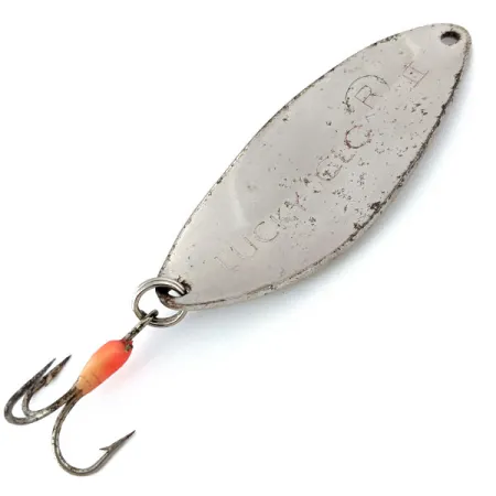 Vintage Mack's Lures Mack's Lure Lucky Glo II, 3/4oz Nickel fishing spoon #14743