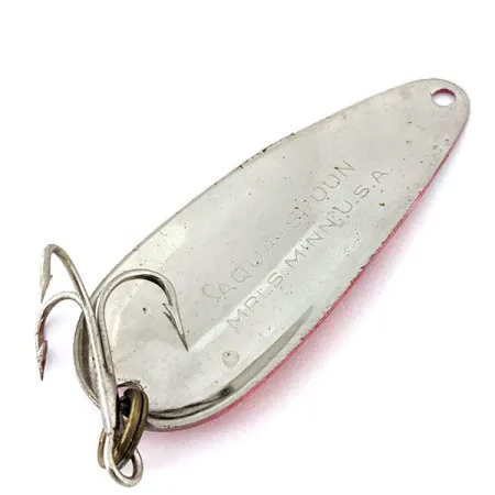 Vintage Nebco Aqua Spoon, 1/4oz Red / Black / Nickel fishing spoon #14745