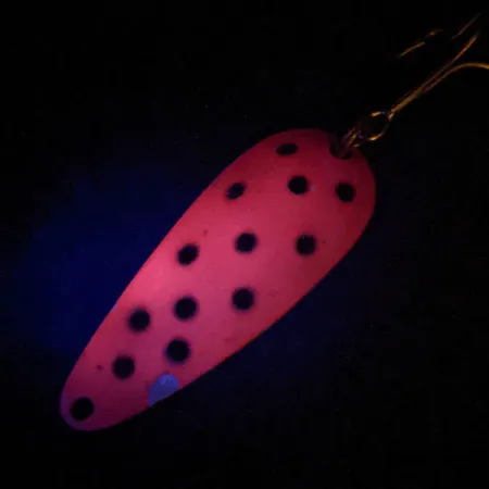 Vintage Nebco Aqua Spoon, 1/4oz Red / Black / Nickel fishing spoon #14745