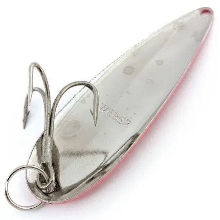 Vintage Weber, 3/5oz Red / White / Nickel fishing spoon #14748