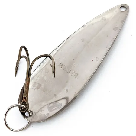 Vintage Weber, 1/2oz Hammered Nickel fishing spoon #14749