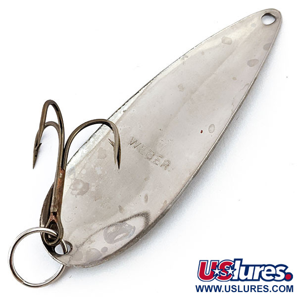 Vintage   Weber, 1/2oz Hammered Nickel fishing spoon #14749