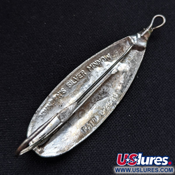 Vintage   Weedless Johnson Silver Minnow, 3/16oz Silver fishing spoon #14753