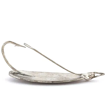 Vintage Weedless Johnson Silver Minnow, 3/16oz Silver fishing spoon #14753
