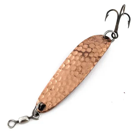 Vintage Luhr Jensen Krocodile #3, 1/3oz Hammered Copper fishing spoon #14755