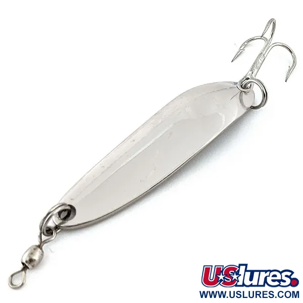 Vintage  Luhr Jensen Krocodile #3, 1/3oz Nickel fishing spoon #15715