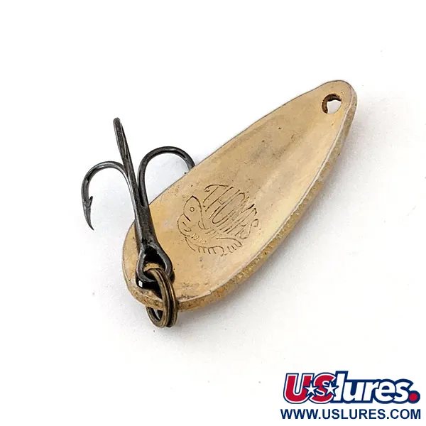 Vintage   Thomas Cyclone, 1/8oz Gold fishing spoon #14768
