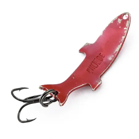 Vintage Acme Phoebe, 3/16oz Red Metallic fishing spoon #14772