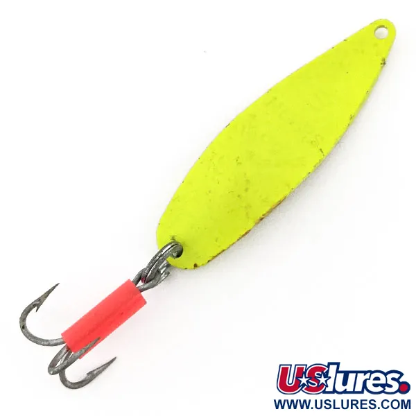 Vintage Mepps Syclops 0 UV, 1/4oz Chartreuse fishing spoon #14777