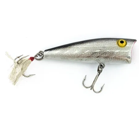 Vintage Rebel MAG POP-R , 1/2oz Silver fishing lure #14781