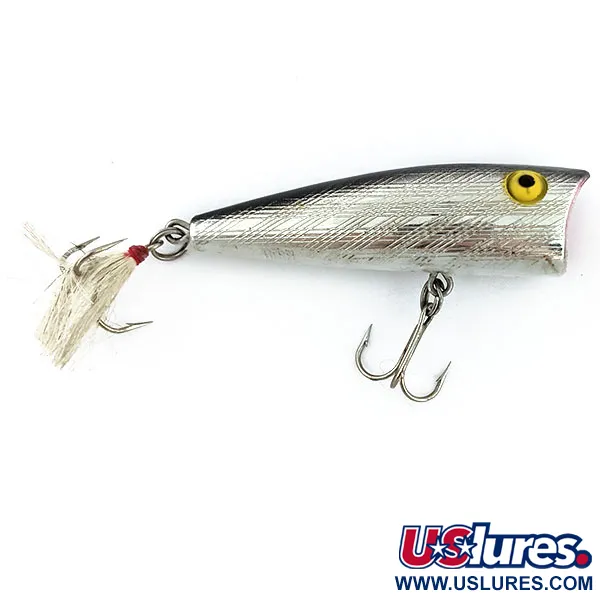 Vintage   Rebel MAG POP-R , 1/2oz Silver fishing lure #14781