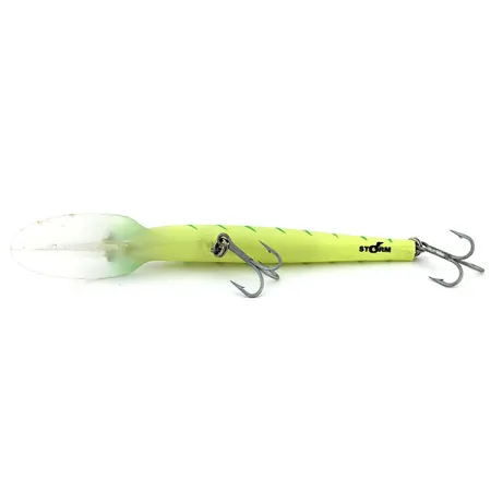 Vintage Storm Deep Thunder Stick Mad Flash Glow, 2/3oz Chartreuse Glow in Dark fishing lure #15588