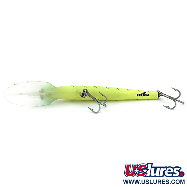 Vintage Storm Deep Thunder Stick Mad Flash Glow, 2/3oz Chartreuse Glow in  Dark fishing lure #