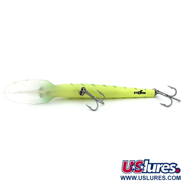 Vintage   Storm Deep Thunder Stick Mad Flash Glow, 2/3oz Chartreuse Glow in Dark fishing lure #14789