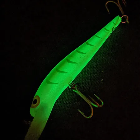 Vintage Storm Deep Thunder Stick Mad Flash Glow, 2/3oz Chartreuse Glow in Dark fishing lure #15588