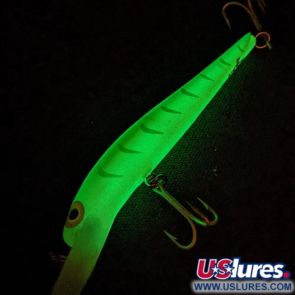 Vintage   Storm Deep Thunder Stick Mad Flash Glow, 2/3oz Chartreuse Glow in Dark fishing lure #14789