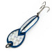 Vintage  Luhr Jensen Loco 3, 3/5oz Nickel / Blue fishing spoon #14800