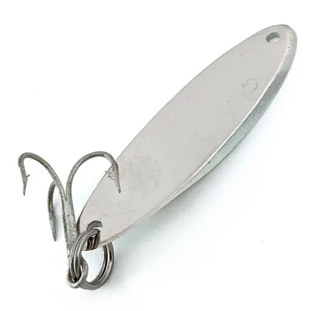 Vintage Acme Kastmaster Glow, 3/4oz White / Green / Nickel fishing spoon #14806